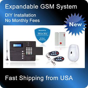 Dual GSM PSTN Wireless Security Alarm System Auto Phone Dialer Home Burglar Cell