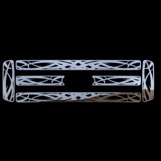 Ford Superduty 05 07 Tribal Front End Grille Insert Chrome Metal Accessories