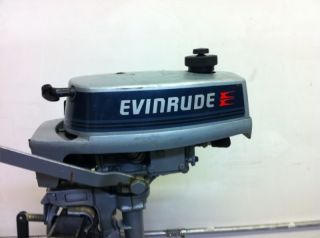 1986 Evinrude 1 2HP 2 Stroke Outboard Motor Boat Engine Water Ready 2 4 6 8