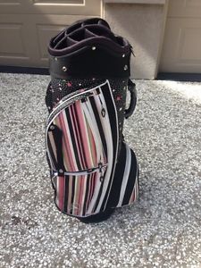 Sassy Caddy Ladies Golf Cart Bag Women's Golf Flirty Collection Black Pink White