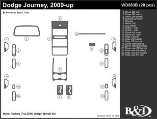 Dodge Journey 2009 2010 2011 Dash Trim Kit B