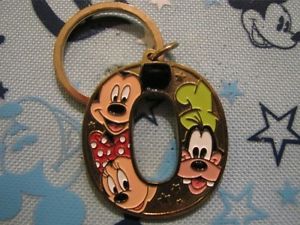 Disneyland Walt Disney World Alphabet Letter O Keychain Mickey Minnie Goofy New