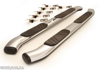 Chrome Nerf Bars Oval Steps 5" Dodge RAM 1500 Crew Cab Fits 2009 2012