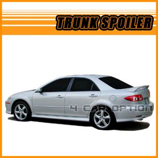 03 08 Mazda 6 4DR OE Factory Style ABS Rear Trunk Spoiler Wing Lip Primer