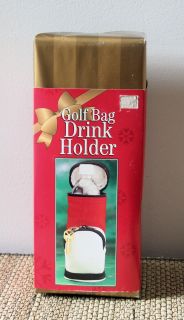 Golf Bag Drink Holder Insulated Caddy Tote Clips on Bag Gift Wrapped