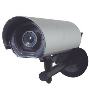 WP Outdoor Fake Dummy Security Video Spy Camera Round Rainshield LED Light