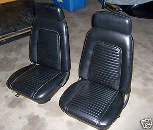 1969 Chevrolet Camaro Front Bucket Seats with Headrests and Tracks Complete Nice