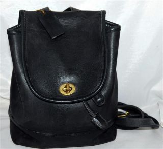 Coach Black Leather Handbag Vintage