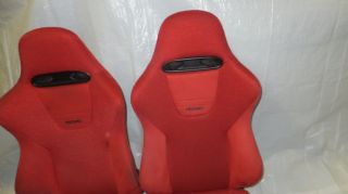 JDM Honda Civic Type R EP3 Front Red Recaro Seats Rails Integra RSX DC2 DC5 EK9