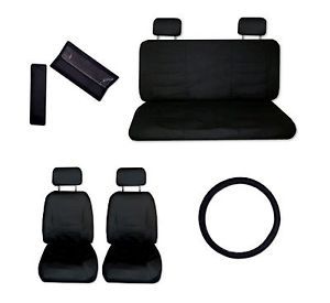 Black Car Seat Cover Set