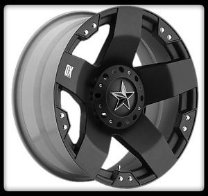 17" x 9" XD Rockstar XD775 Black Rims w Lt 265 70 17 Nitto Terra Grappler Tires