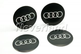 4pcs Audi Car Wheel Center Cap Decal Stickers Emblem Badge 56 5mm Free SHIP