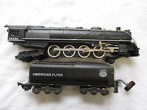 Old American Flyer Lines Engine 332 AC and U P Tender
