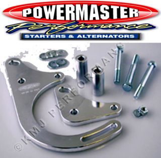 Powermaster 885 Small Block Chevy Low Mount Alternator Bracket Natural SBC