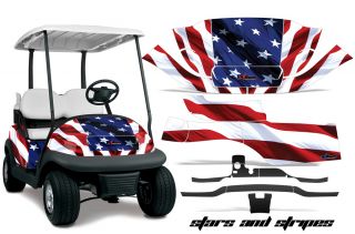 Club Car Precedent Golf Cart Graphic Kit Wrap Parts AMR Racing Decals USA Flag
