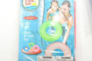 Swim Ring 20 inch Blue Pink Safety Valve Inflatable Float Pool Toy Tube Tire