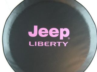 Sparecover® ABC Series Jeep Liberty Tire Cover Hot Pink Logo on 35mil HD Vinyl