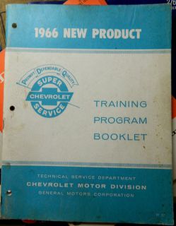1966 Chevrolet New Product Manual 66 Impala Chevelle Corvette Corvair L78 396