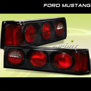 87 93 Ford Mustang 2dr LX GT Black altezza Tail Lights
