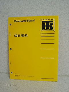 Thermo King Maintenance Manual CG II M20A Di 2 2 Diesel Engine Generator Set