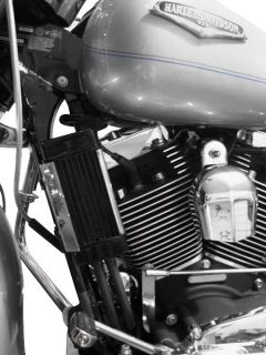Jagg Oil Coolers Vertical 10 Row Oil Cooler Inline Chrome 2280 Harley Davidson