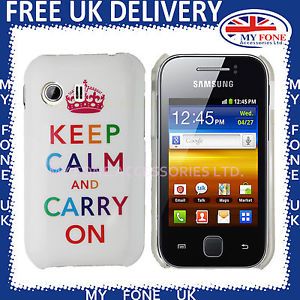 Galaxy Y Colourful Keep Calm and Carry on Hard Case for Samsung Galaxy Y S5360