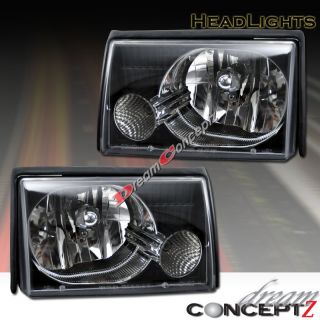 87 88 89 90 91 92 93 Ford Mustang Headlights Black GT LX Hatchback Pair New