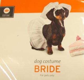 Bride Bridal White Dress Dog Pet Costume s M L