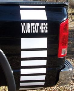 Your Text Truck Fadeout Rear Bed Stripes Stripe Graphics Dodge RAM Chevy F150