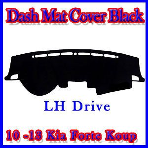 Dash Cover Mat Black Color for 2010 2013 Kia Forte Koup