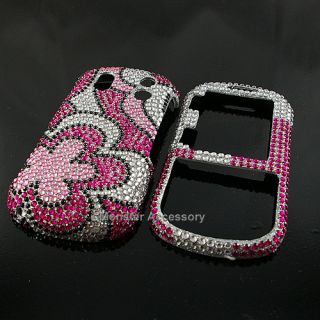 Pink Flower Diamond Bling Hard Case Samsung Intensity 2