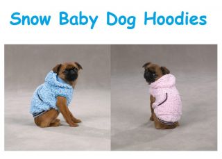 Pink Dog Pet Puppy Snowbaby Hoodies Winter Coat Hooded Jacket Sweatshirt Sweater