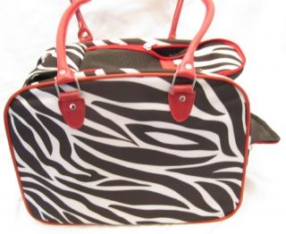 Pet Carrier Small Animal Tote Bag Cat Dog Travel Case New Zebra Pink