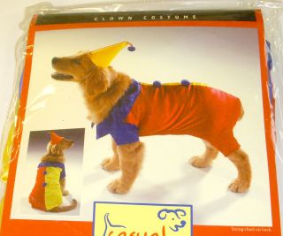 Clown Dog Pet Costume Dress XS s L XL NIP