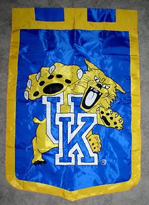 UK Kentucky Wildcats Large Outdoor Garden House Flag Mascot 34"X51"
