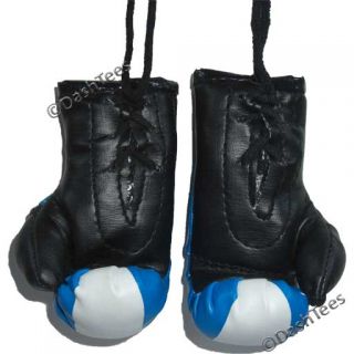 El Salvador Flag Mini Boxing Gloves Car Mirror Mascot