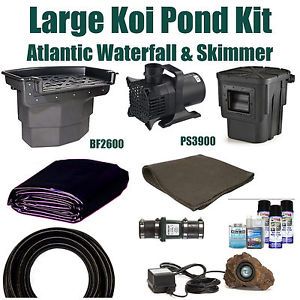 20 x 25 Large Koi Pond Kit 5200 GPH Pump Big Bahama 26" Waterfall Skimmer LA2