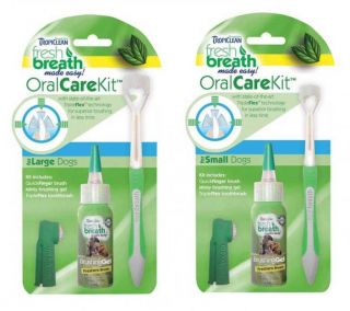 Tropiclean Fresh Breath Dog Oral Care Kits Fight Tartar Plaque Bulk Available