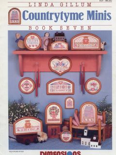 Countrytyme Country Minis Cat Bear House Book Seven Cross Stitch Pattern Leaflet