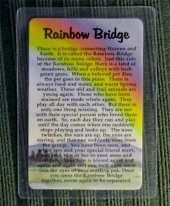 Rainbow Bridge Poem Printing & Personalization