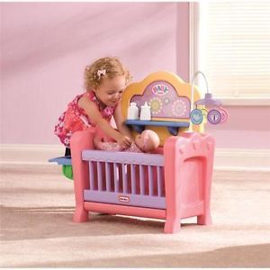 Toddler Girls Toy Plastic Nursery Baby Doll Crib Folding Playpen High Chair Set