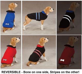 Dog Pet Puppy Reflective Thermal Reversible Fleece Winter Jacket Coat Blanket