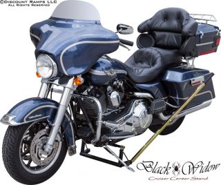 New Black Widow Cruiser Motorcycle Center Jack Lift Stand Harley Davidson BW 37