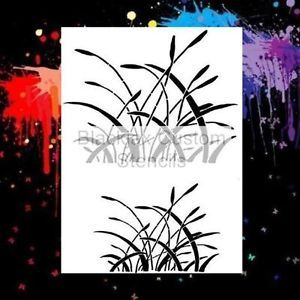 Camo Pond Reeds Set Airbrush Stencil Template