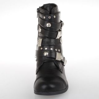 New Women's Ankle Strappy Buckle Combat Riding Boot Fashion Women Shoes