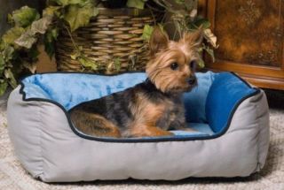 KH Mfg Self Warming Self Heated Dog Cat Pet Lounge Sleeper Bed Gray Blue KH3162