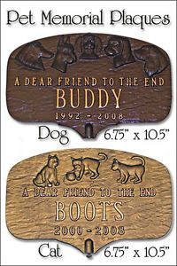 Personalized Pet Dog Cat Memorial Marker Plaques Wall or Lawn MT 20 Colors