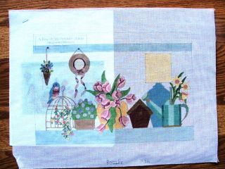 My Favorite Things Life Needlepoint Canvas Rosalie Peters w Stitch Color Guide
