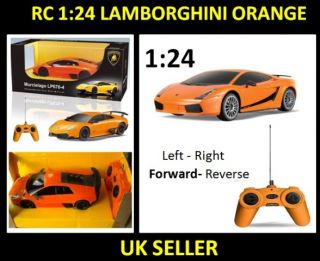 1 24 Scale RC Radio Remote Control Lamborghini Murcielago Kids Car Toy Orange