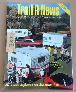 Vtg 1966 RV Travel Trailer Mobile Pop Up camper Magazine Santa FE Silver Streak